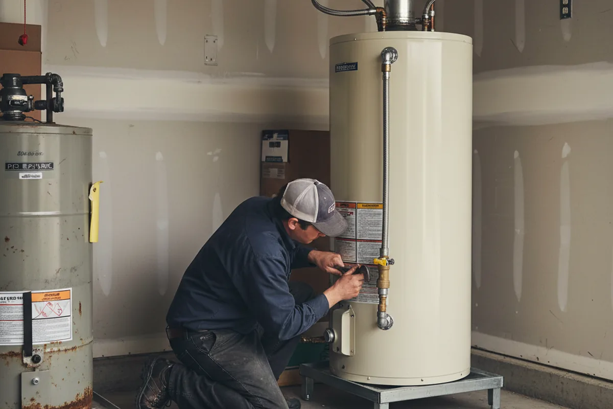 Water heater and shutoff valve replacement in Canonsburg